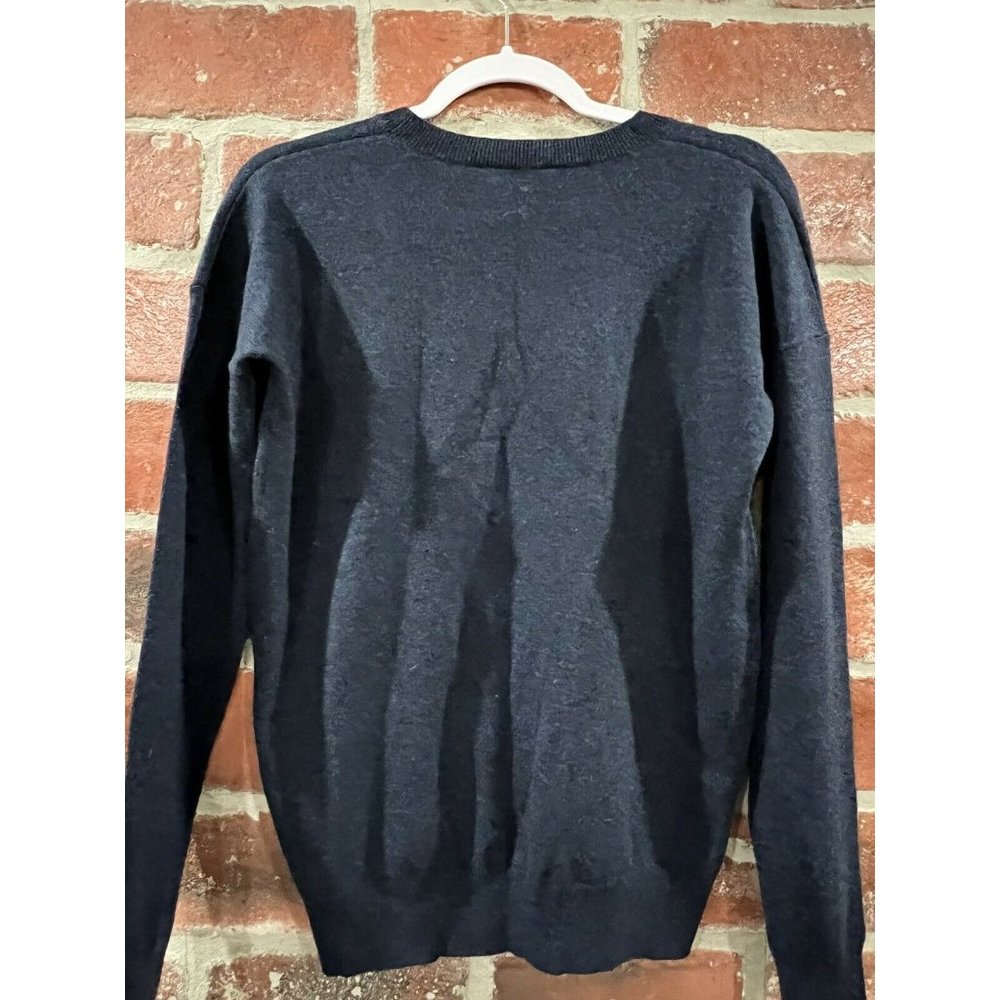 Theory %100 Pure Cashmere Crew Sweater Navy Mens Size Small $300 - Picture 5 of 8